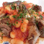 キノシタ - 【'12/11/25撮影】デジュネ 1900円 の豚肩肉のコンフィ 白いんげんのトマト煮込みと一緒に