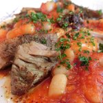 キノシタ - 【'12/11/25撮影】デジュネ 1900円 の豚肩肉のコンフィ 白いんげんのトマト煮込みと一緒に