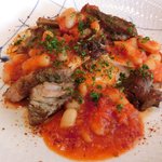 キノシタ - 【'12/11/25撮影】デジュネ 1900円 の豚肩肉のコンフィ 白いんげんのトマト煮込みと一緒に