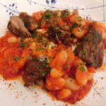 キノシタ - 【'12/11/25撮影】デジュネ 1900円 の豚肩肉のコンフィ 白いんげんのトマト煮込みと一緒に