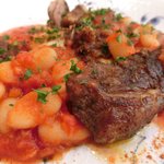 キノシタ - 【'12/11/25撮影】デジュネ 1900円 の豚肩肉のコンフィ 白いんげんのトマト煮込みと一緒に