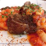 キノシタ - 【'12/11/25撮影】デジュネ 1900円 の豚肩肉のコンフィ 白いんげんのトマト煮込みと一緒に