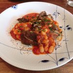 キノシタ - 【'12/11/25撮影】デジュネ 1900円 の豚肩肉のコンフィ 白いんげんのトマト煮込みと一緒に