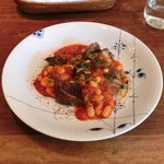 キノシタ - 【'12/11/25撮影】デジュネ 1900円 の豚肩肉のコンフィ 白いんげんのトマト煮込みと一緒に