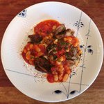 キノシタ - 【'12/11/25撮影】デジュネ 1900円 の豚肩肉のコンフィ 白いんげんのトマト煮込みと一緒に