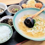 食事のさと 小石原 - 料理写真:いか天うどん定食[並](¥1,000)