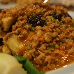 順香 - ナスと麻婆の挽肉ソースがけビフォー