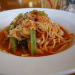 TRATTORIA La Wasabi - 水菜といかのポモドーロ