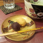 さとう - 〆にお抹茶とお団子。+付だし（￥500）