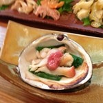 焼きほっき貝の酒盗のせ
