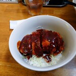 麺屋 千鳥 - ミニチキンデミカツ丼