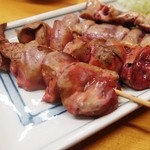 川栄 - 五穀味鶏 白レバ（レバテキ串）