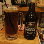 平成大衆酒場　やきとん　じゃんじゃん - ホッピー　”黒”　セットです。