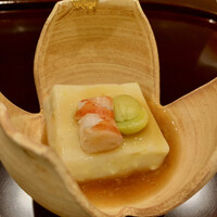 吉星 - 銀杏豆腐はほろ苦く、ネットリして美味。海老や銀杏の火入完璧。