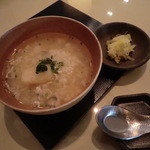 金田中 草 - 食事：ふく皮雑炊