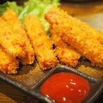 卓 - つまみハムカツその１