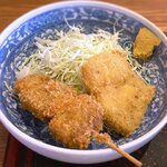 さくら本店 - (ﾗﾝﾁ)さくら定食 主皿：串カツと白身魚のフライ　2021.10.21