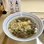 麺の庄つるまる - 朝饂飩 かけそば＋鳥めし(中)のかけそば