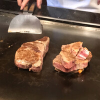 ステーキハウスハマ 六本木本店 - サイの目の野菜はお肉を浮かす為のもの…！
                    いい仕事しております