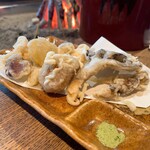 柳家 - コース＋ワインペアリング（1人 約23000円）
      天ぷら 松茸、黒ひらたけ、ジャンボなめこ、たもぎたけ、やまぶし、いくちetc.