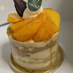 新宿高野 - 柿のショートケーキ