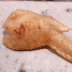 鳥匠 いし井 - バチコ入り手羽先→美味しくて倒れるかと思いました。バチコも手羽先も大好きなんです。夢のカップリング♡