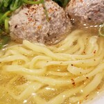 麺屋 六感堂 - 生姜香る秋刀魚のつみれラーメン (しお)＋つみれ増し