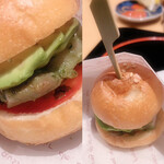 鳥匠 いし井 - マイクロバジルチキンバーガー→バジルがきいた極ウマバーガー。毎回楽しみ♪