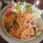 珈琲庵 - ナポリタン　珈琲付きセット７５０円