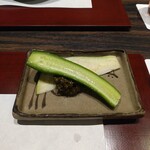 割烹 清風 - 香の物（葉トウガラシが最高でした）