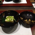 割烹 清風 - 椀物（銀杏しんじょう）