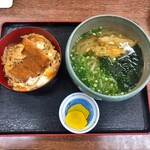 うどん・そば北の庄 - うどんセット(ミニカツ丼)  790円