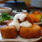 木と季 - 高野豆腐と豆腐のフライ ヨーグルトソースがけ