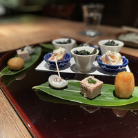 蕎麦懐石 無庵 - 季節の前菜盛り合わせ