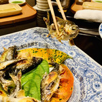 比良山荘 - ◎骨まで柔らかく外側はこんがりと内側はふっくらしていて、落ち鮎の子がお腹からあふれ出る。