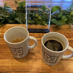 ハナカフェスタイル - セットのスープとコーヒー