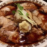 ニュー オールド スタイル 肉そば けいすけ - 肉そば(醤油)・肉3種盛り