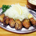 とんかつ 万平 - カキバター焼定食(1600円)