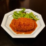 雁木亭 - 毛ガニと松茸のクリームコロッケ