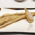 神田明神下 みやび - 天麩羅 三重県産穴子、マコモダケ