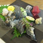 延喜寿し - サバの豪快なことそしてマグロのいい切り身サザエの美味しいこと