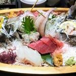 かみむら - 料理写真:海鮮刺身の船盛(晩御飯)