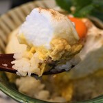 とん唐てん - ふわふわ焼メレンゲ親子丼