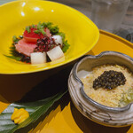 菅井 - ・鮪漬け＋伊勢海老＋茄子＋キャビア