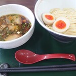 中華そば まる乃 - つけ麺+味タマ+オニク増♪