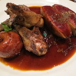 ラ・ブーシェリー・デュ・ブッパ - 青首鴨の炭火焼き、姫りんごのキャラメリゼ、牛蒡と6