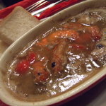 海老炉端 orb - 海老とマッシュルームのアヒージョ　パン付