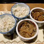 食堂こなん - しらすになめ茸山椒