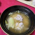 いわない温泉高島旅館 - 真鱈の白子のお味噌汁