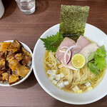 中華そば うお青 - かます煮干し&豚ごろチャーシュー丼